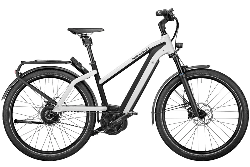 Riese and Muller Charger Mixte GT Silent Electric Bike Pearl White